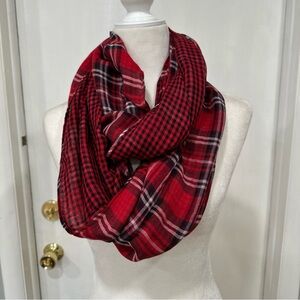 Red Plaid Women's Scarf by J Jill New